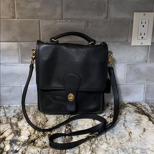 Vintage Coach Black Station Bag